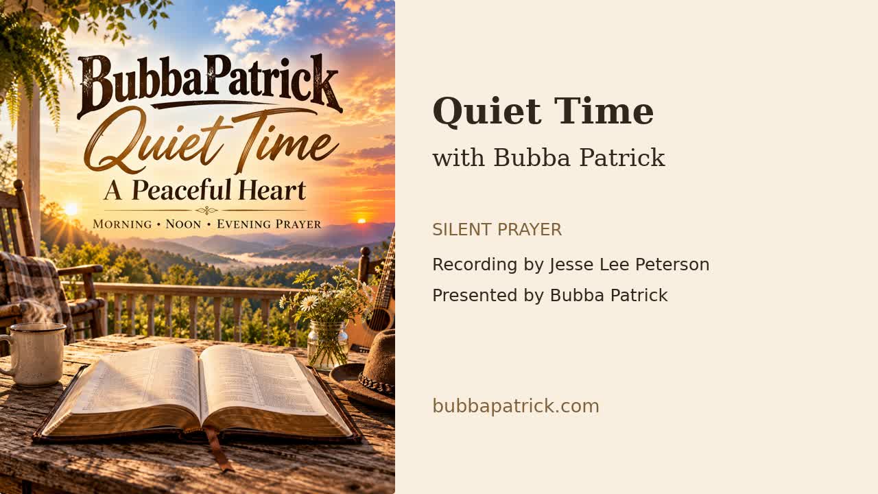Quiet Time with Bubba Patrick — a peaceful mountain porch